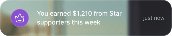 Earned from Star supporters